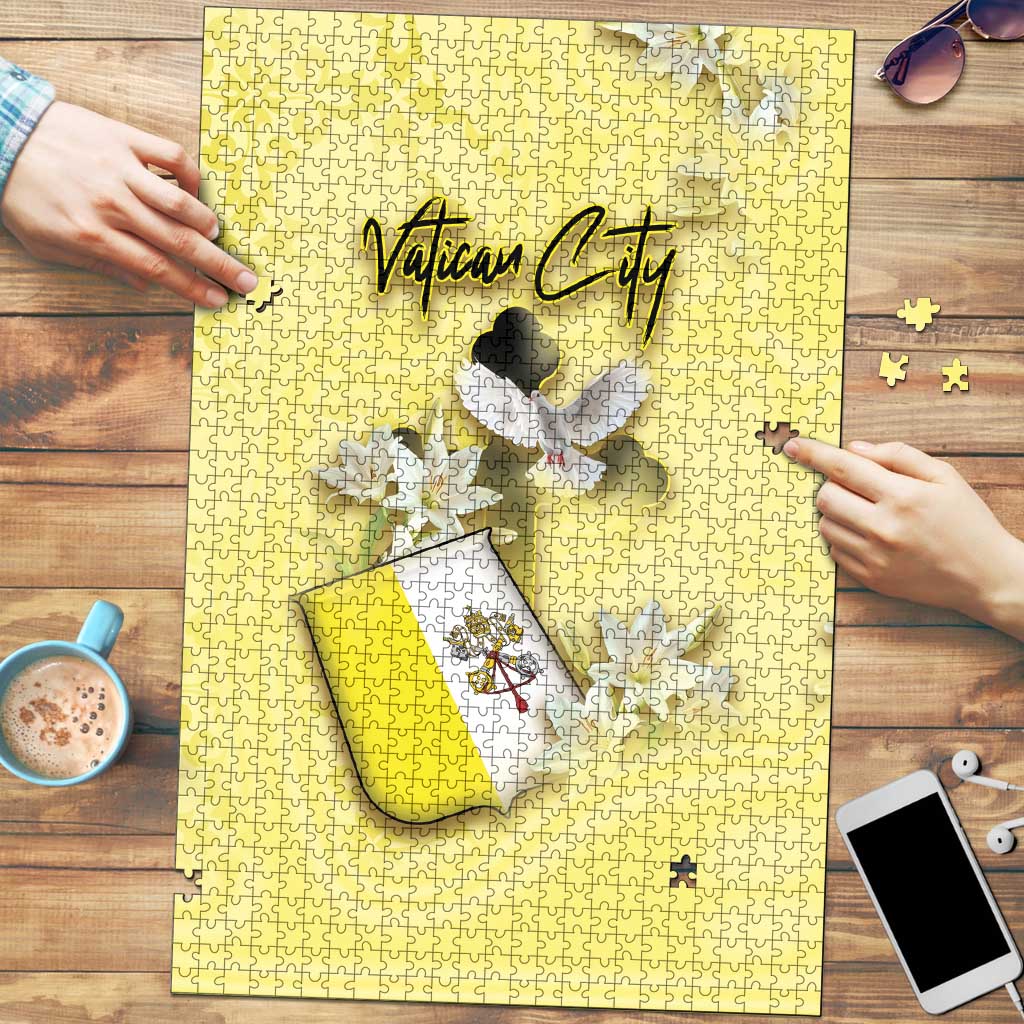 Vatican City Puzzle Coat Of Arms With Dove Bird - Wonder Print Shop
