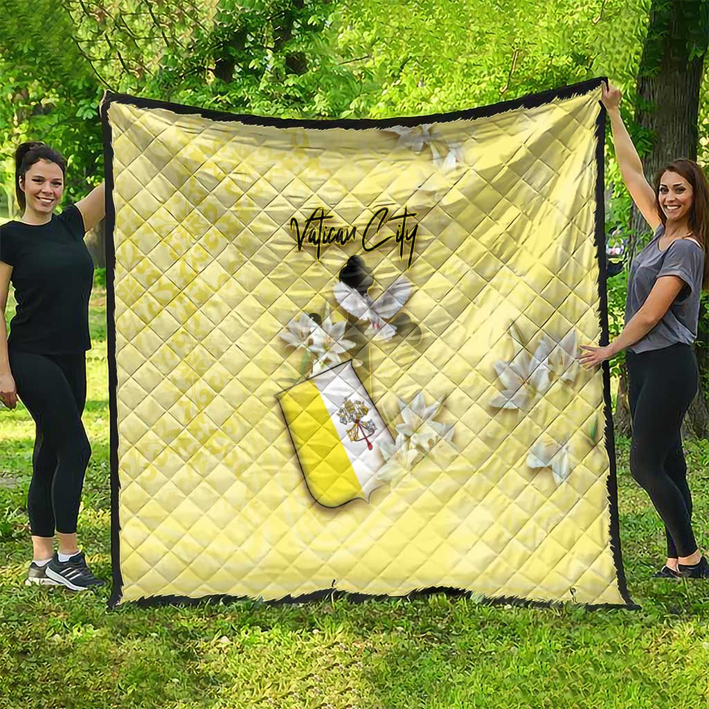 Vatican City Quilt Coat Of Arms With Dove Bird - Wonder Print Shop