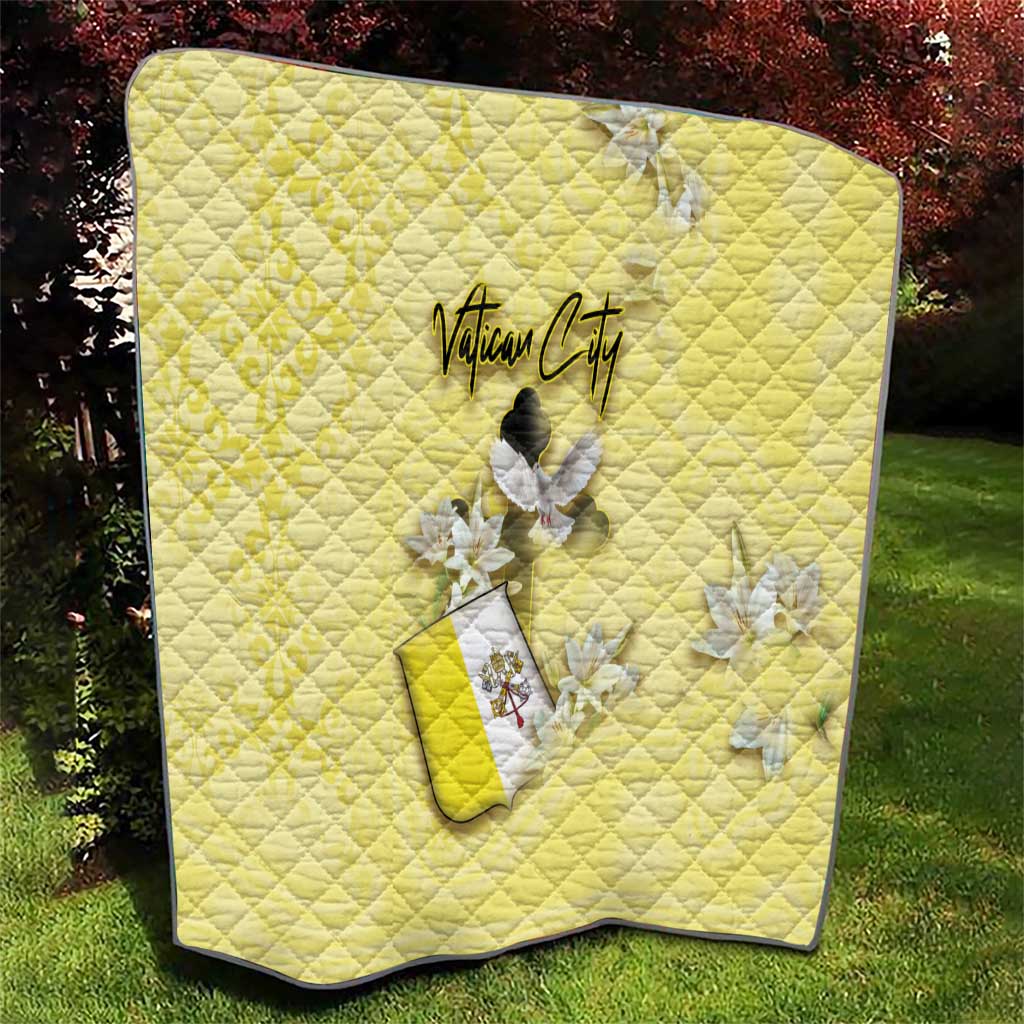 Vatican City Quilt Coat Of Arms With Dove Bird - Wonder Print Shop
