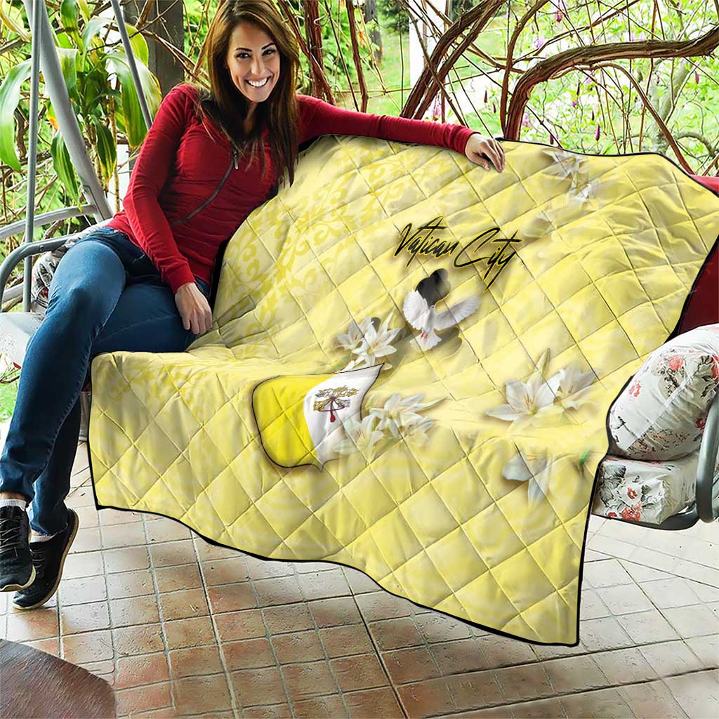 Vatican City Quilt Coat Of Arms With Dove Bird - Wonder Print Shop