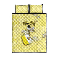 Vatican City Quilt Bed Set Coat Of Arms With Dove Bird - Wonder Print Shop