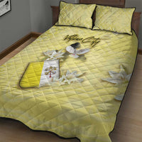 Vatican City Quilt Bed Set Coat Of Arms With Dove Bird - Wonder Print Shop