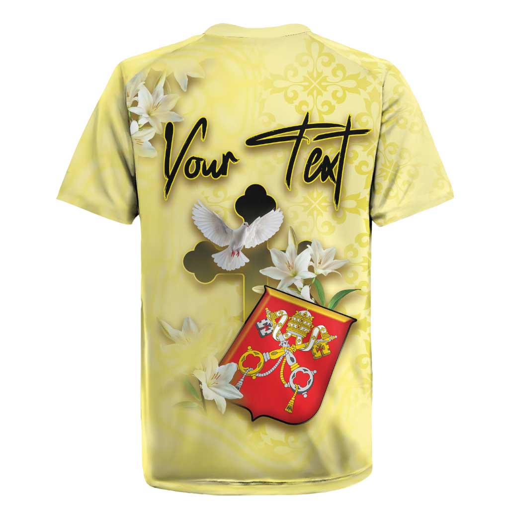 Personalized Vatican City Rugby Jersey Coat Of Arms With Dove Bird - Wonder Print Shop