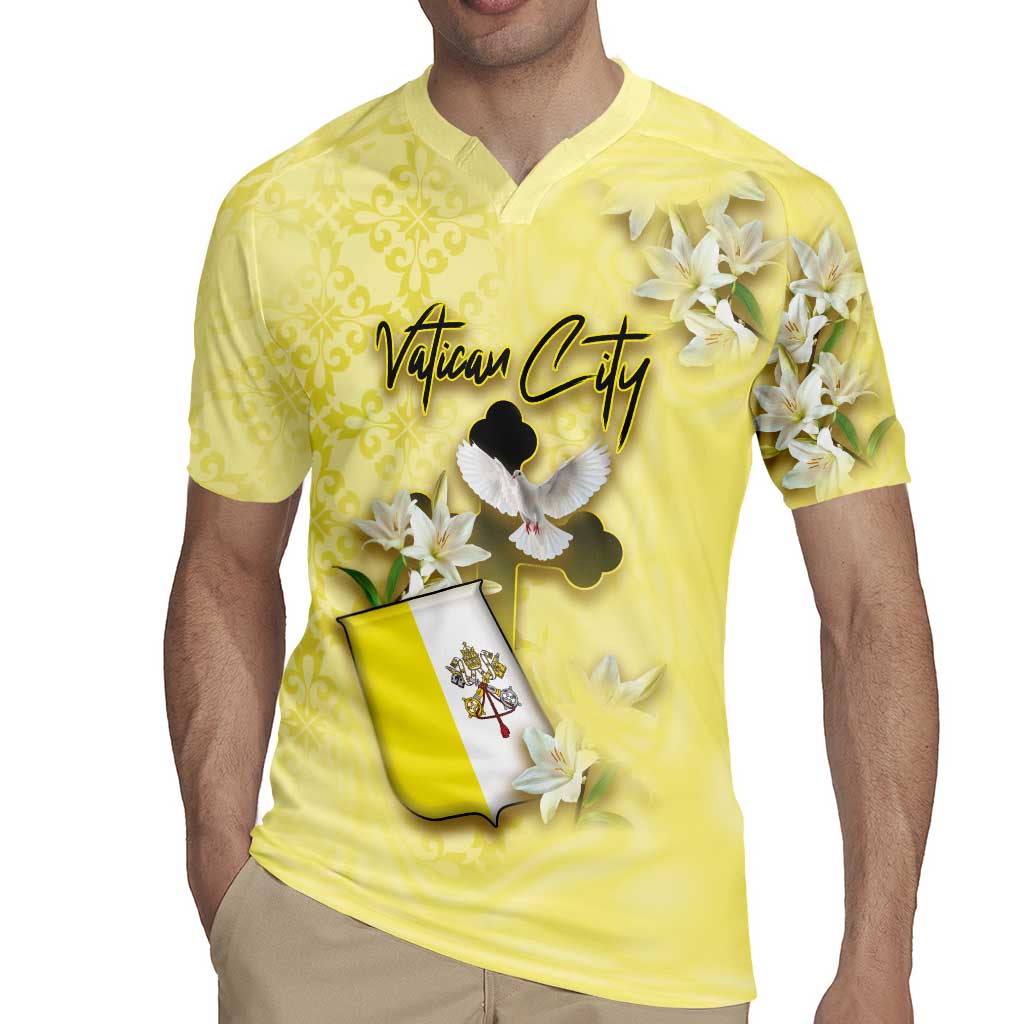 Personalized Vatican City Rugby Jersey Coat Of Arms With Dove Bird - Wonder Print Shop