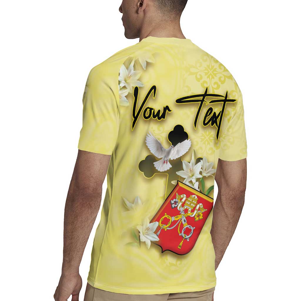 Personalized Vatican City Rugby Jersey Coat Of Arms With Dove Bird - Wonder Print Shop