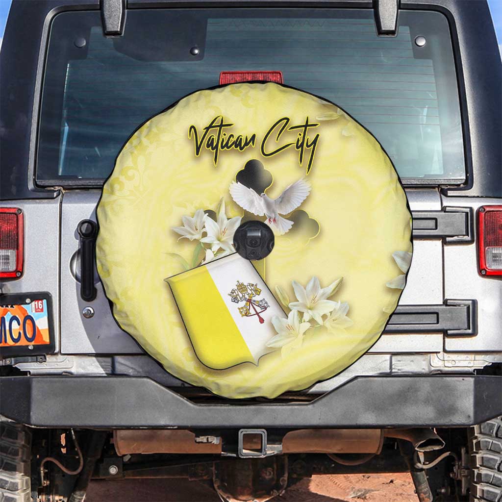 Vatican City Spare Tire Cover Coat Of Arms With Dove Bird - Wonder Print Shop