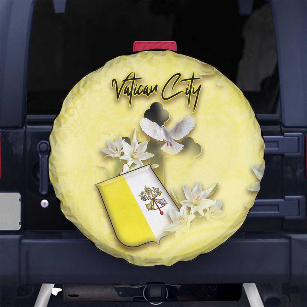 Vatican City Spare Tire Cover Coat Of Arms With Dove Bird - Wonder Print Shop