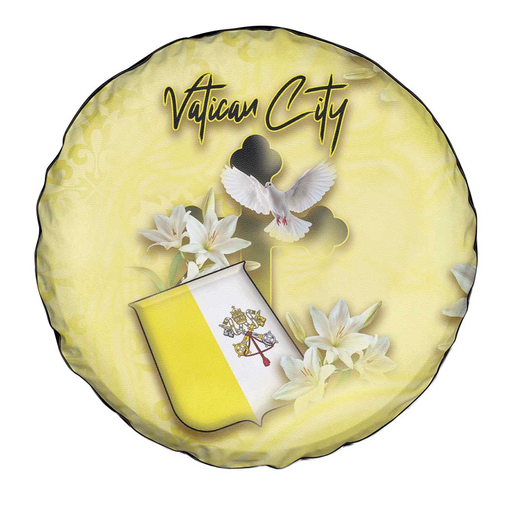 Vatican City Spare Tire Cover Coat Of Arms With Dove Bird - Wonder Print Shop
