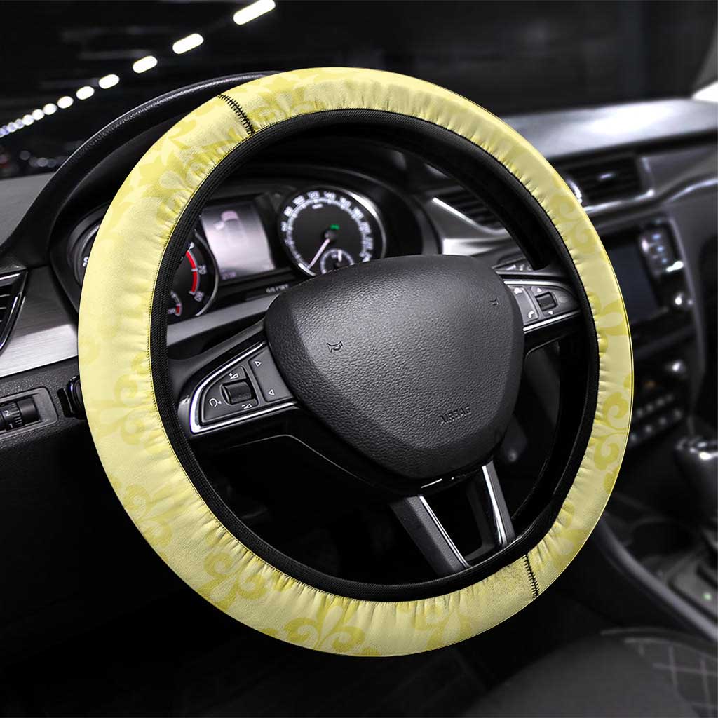 Vatican City Steering Wheel Cover Coat Of Arms With Dove Bird - Wonder Print Shop
