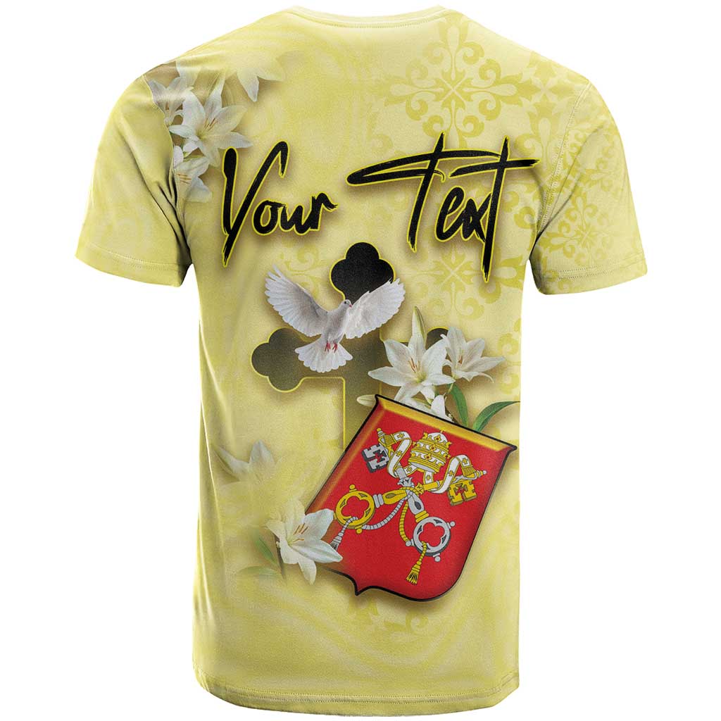 Personalized Vatican City T Shirt Coat Of Arms With Dove Bird - Wonder Print Shop