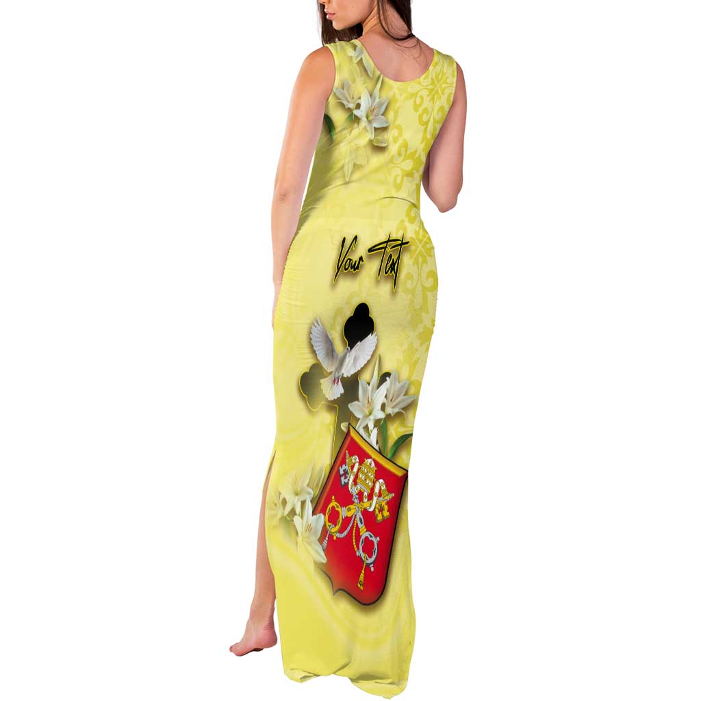 Personalized Vatican City Tank Maxi Dress Coat Of Arms With Dove Bird - Wonder Print Shop