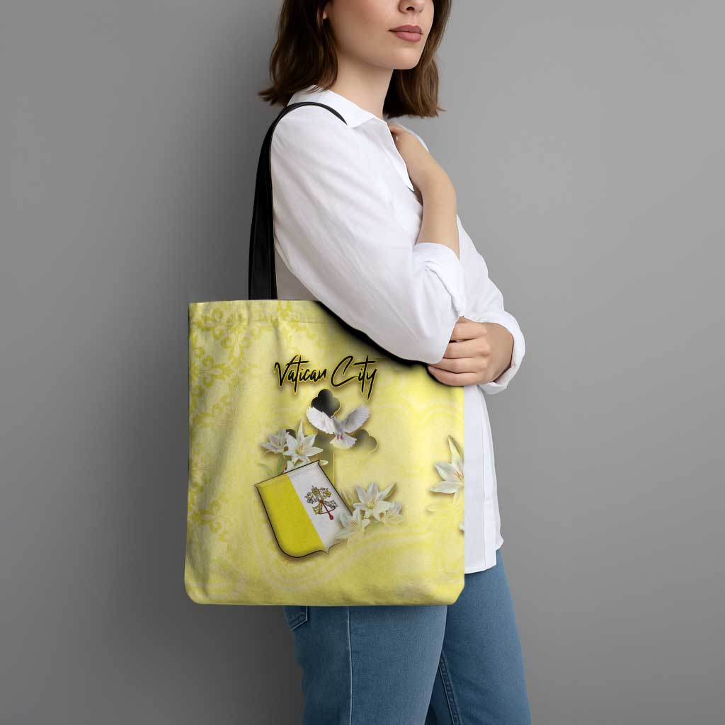 Vatican City Tote Bag Coat Of Arms With Dove Bird - Wonder Print Shop