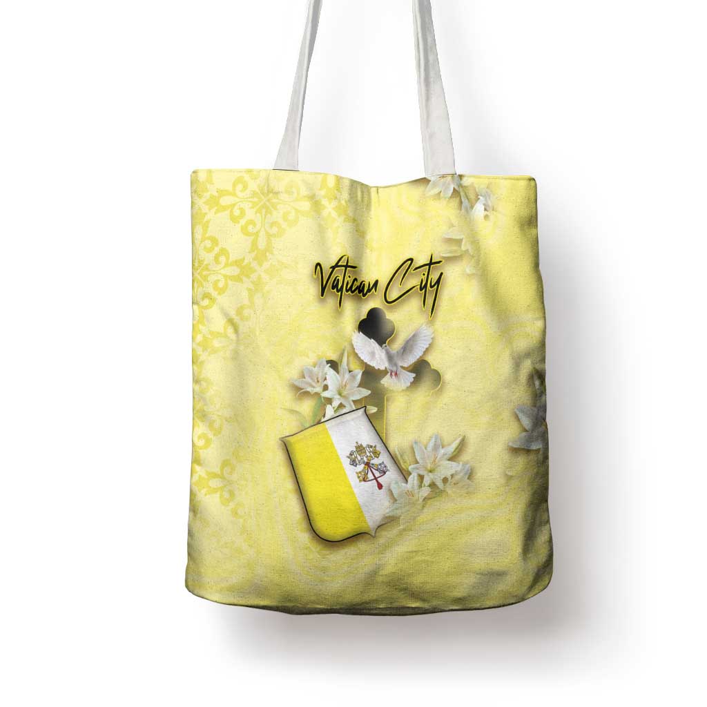 Vatican City Tote Bag Coat Of Arms With Dove Bird - Wonder Print Shop