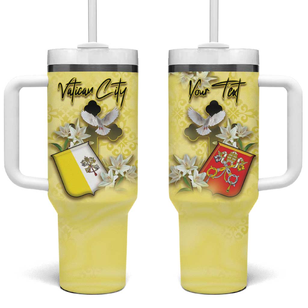 Personalized Vatican City Tumbler With Handle Coat Of Arms With Dove Bird - Wonder Print Shop