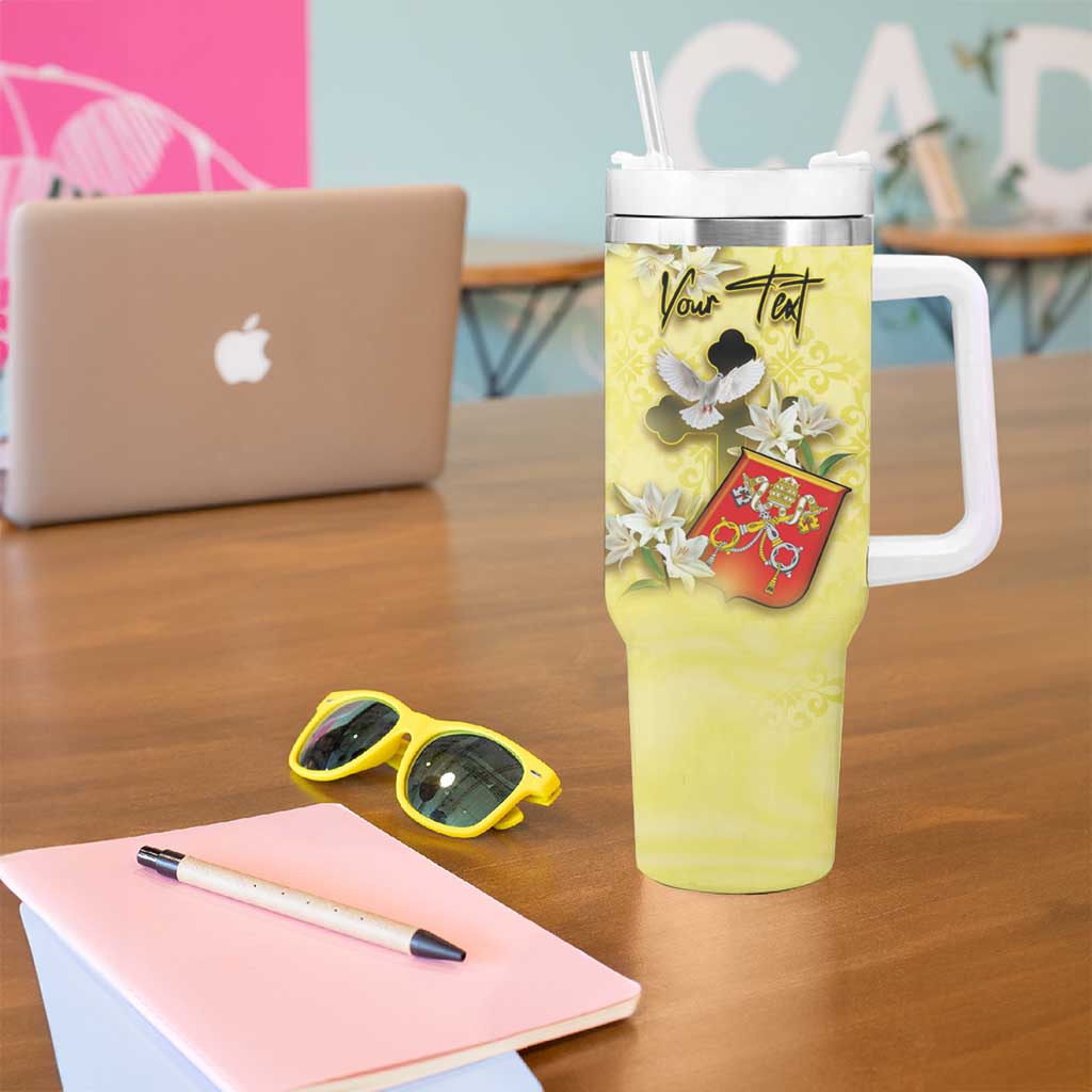 Personalized Vatican City Tumbler With Handle Coat Of Arms With Dove Bird - Wonder Print Shop
