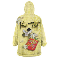 Personalized Vatican City Wearable Blanket Hoodie Coat Of Arms With Dove Bird - Wonder Print Shop
