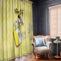 Vatican City Window Curtain Coat Of Arms With Dove Bird - Wonder Print Shop
