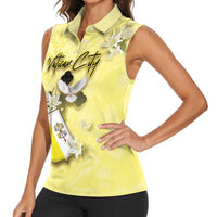 Personalized Vatican City Women Sleeveless Polo Shirt Coat Of Arms With Dove Bird - Wonder Print Shop