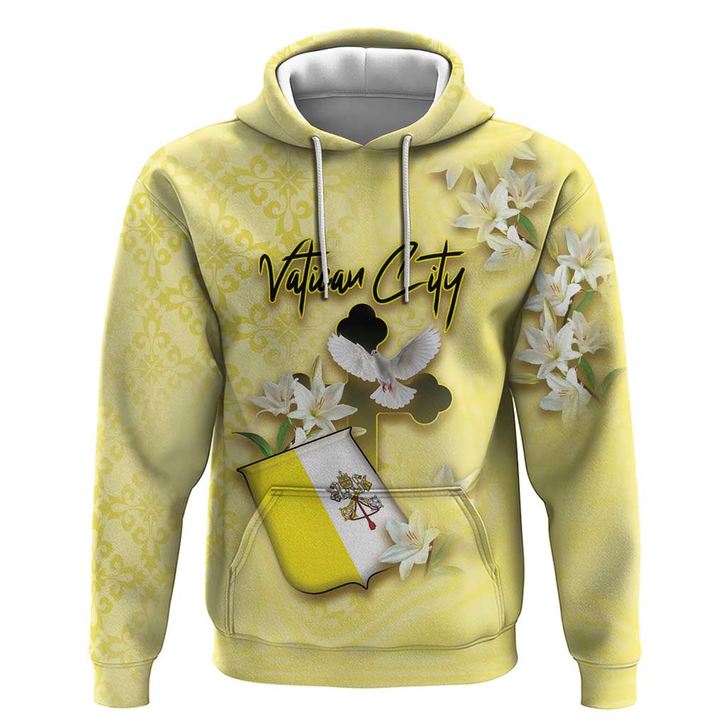 Personalized Vatican City Zip Hoodie Coat Of Arms With Dove Bird - Wonder Print Shop