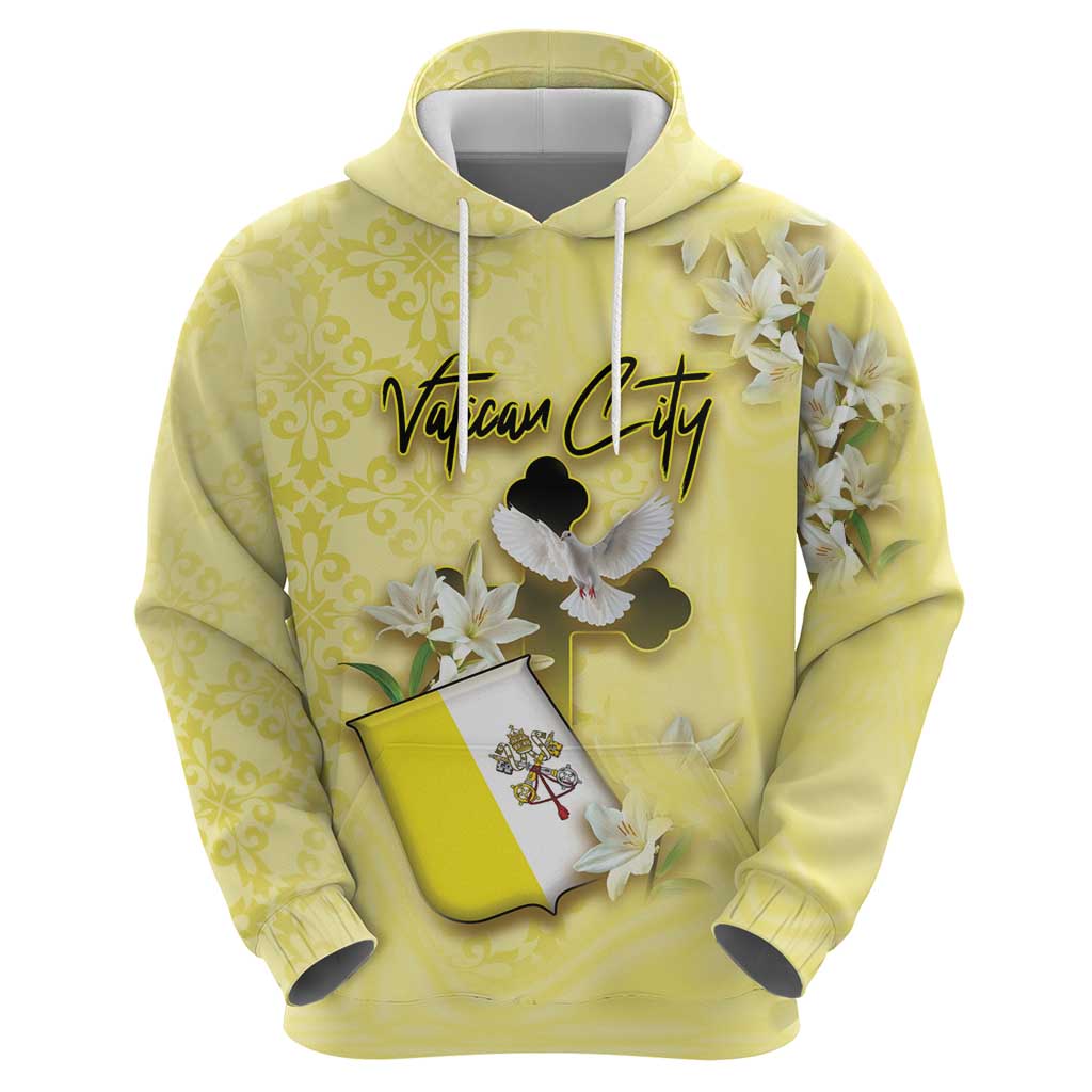 Personalized Vatican City Zip Hoodie Coat Of Arms With Dove Bird - Wonder Print Shop