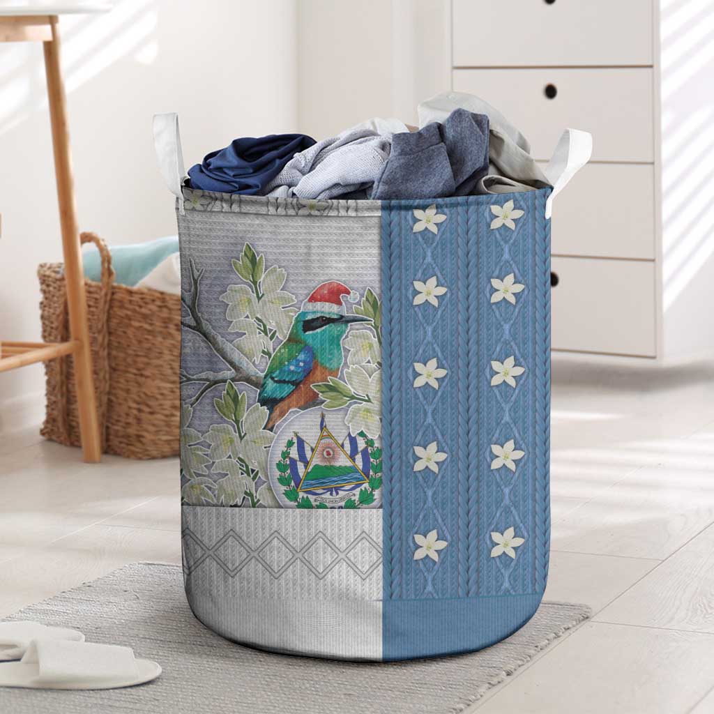 El Salvador Torogoz Christmas Laundry Basket With Wool Effect Patterns - Wonder Print Shop