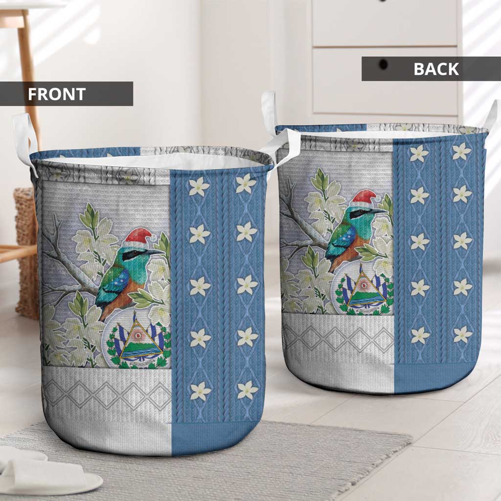 El Salvador Torogoz Christmas Laundry Basket With Wool Effect Patterns - Wonder Print Shop