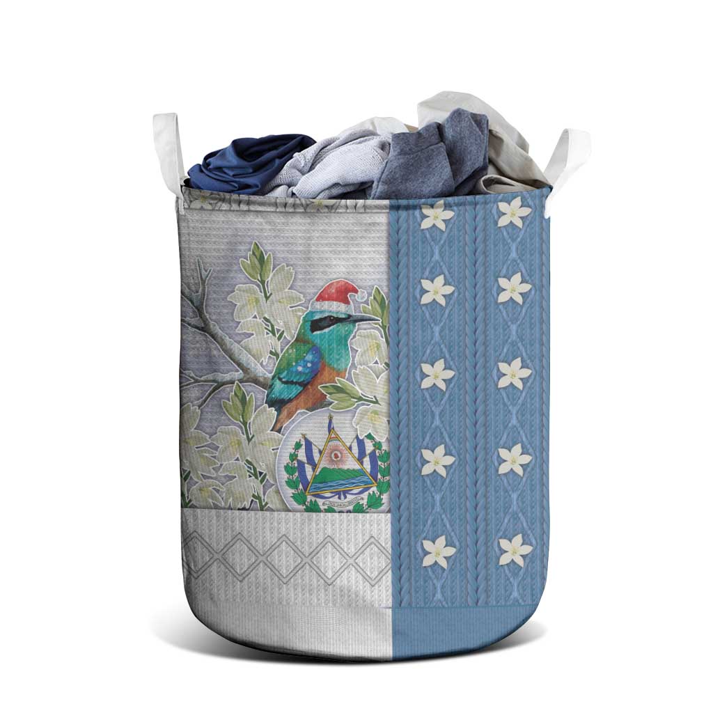 El Salvador Torogoz Christmas Laundry Basket With Wool Effect Patterns - Wonder Print Shop