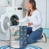 El Salvador Torogoz Christmas Laundry Basket With Wool Effect Patterns - Wonder Print Shop