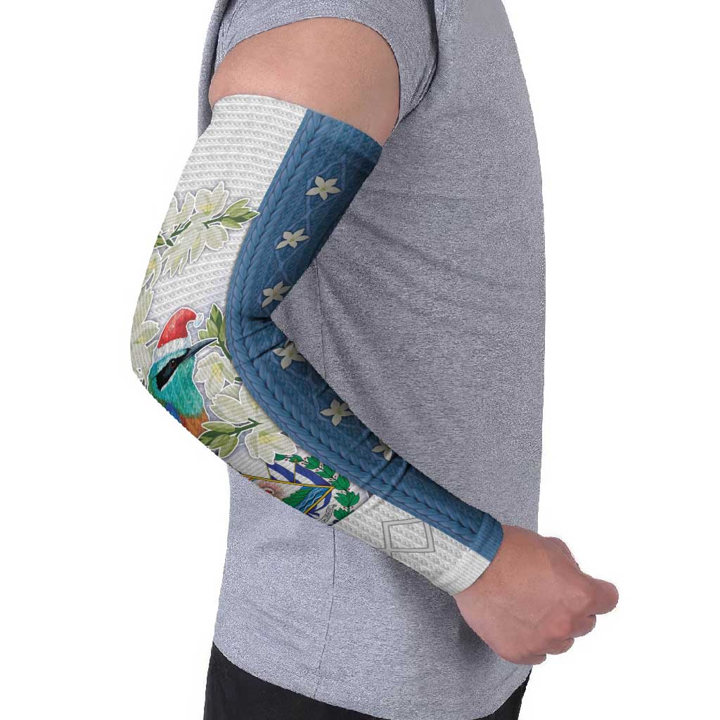 El Salvador Torogoz Christmas Arm Sleeves With Wool Effect Patterns - Wonder Print Shop