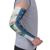 El Salvador Torogoz Christmas Arm Sleeves With Wool Effect Patterns - Wonder Print Shop