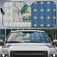 El Salvador Torogoz Christmas Auto Sun Shade With Wool Effect Patterns - Wonder Print Shop
