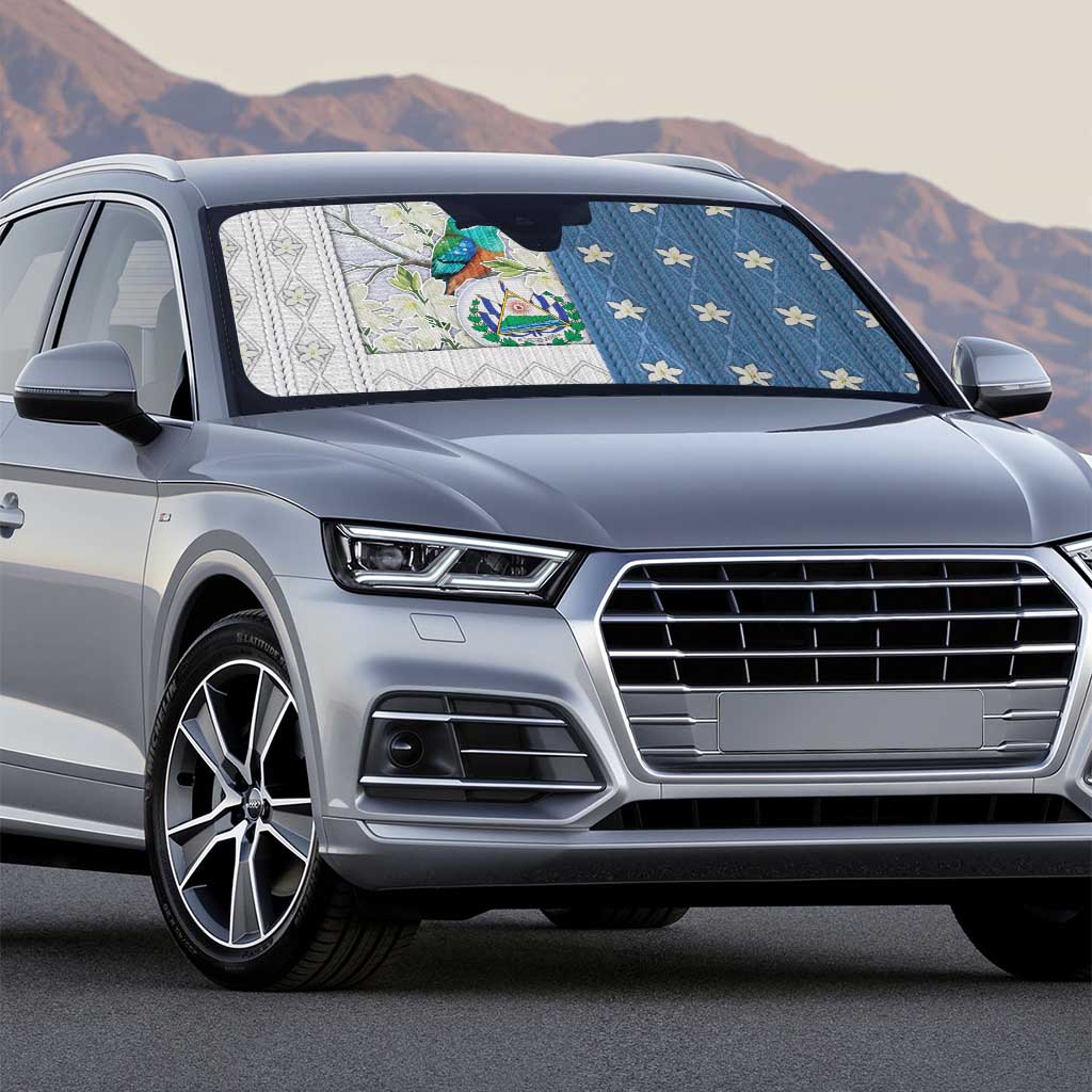 El Salvador Torogoz Christmas Auto Sun Shade With Wool Effect Patterns - Wonder Print Shop