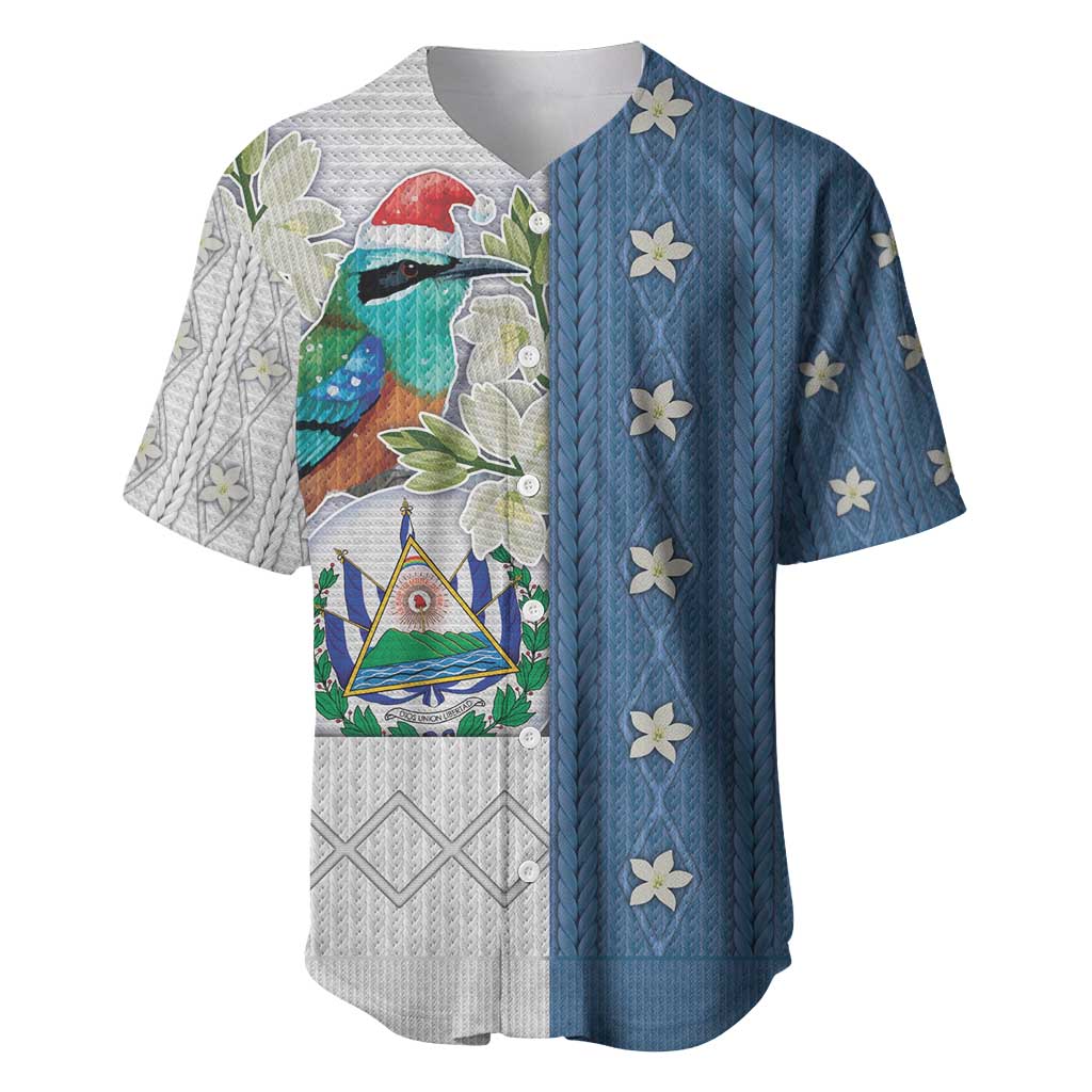 El Salvador Torogoz Christmas Baseball Jersey With Wool Effect Patterns - Wonder Print Shop