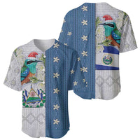 El Salvador Torogoz Christmas Baseball Jersey With Wool Effect Patterns - Wonder Print Shop