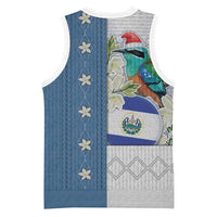 El Salvador Torogoz Christmas Basketball Jersey With Wool Effect Patterns - Wonder Print Shop