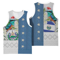 El Salvador Torogoz Christmas Basketball Jersey With Wool Effect Patterns - Wonder Print Shop