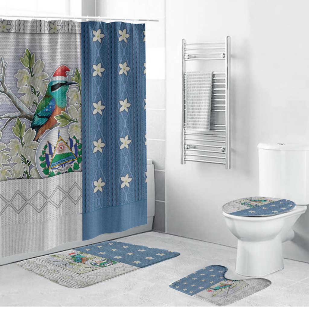 El Salvador Torogoz Christmas Bathroom Set With Wool Effect Patterns - Wonder Print Shop
