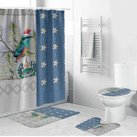 El Salvador Torogoz Christmas Bathroom Set With Wool Effect Patterns - Wonder Print Shop