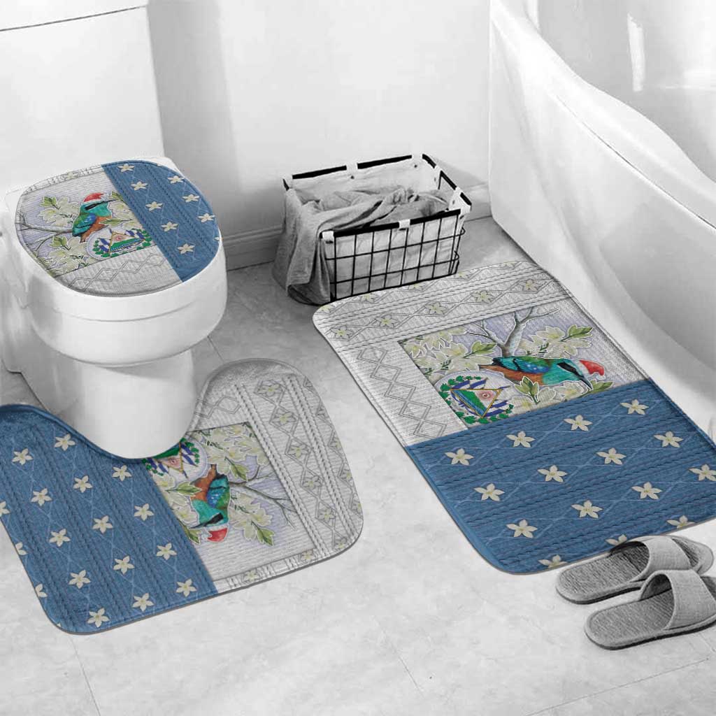 El Salvador Torogoz Christmas Bathroom Set With Wool Effect Patterns - Wonder Print Shop