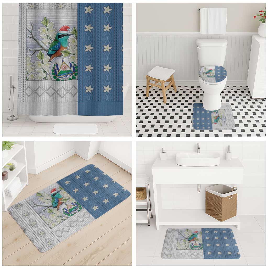 El Salvador Torogoz Christmas Bathroom Set With Wool Effect Patterns - Wonder Print Shop