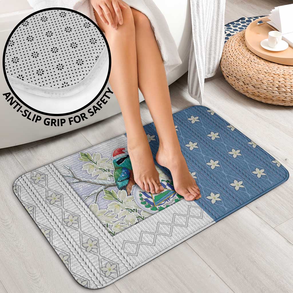 El Salvador Torogoz Christmas Bathroom Set With Wool Effect Patterns - Wonder Print Shop