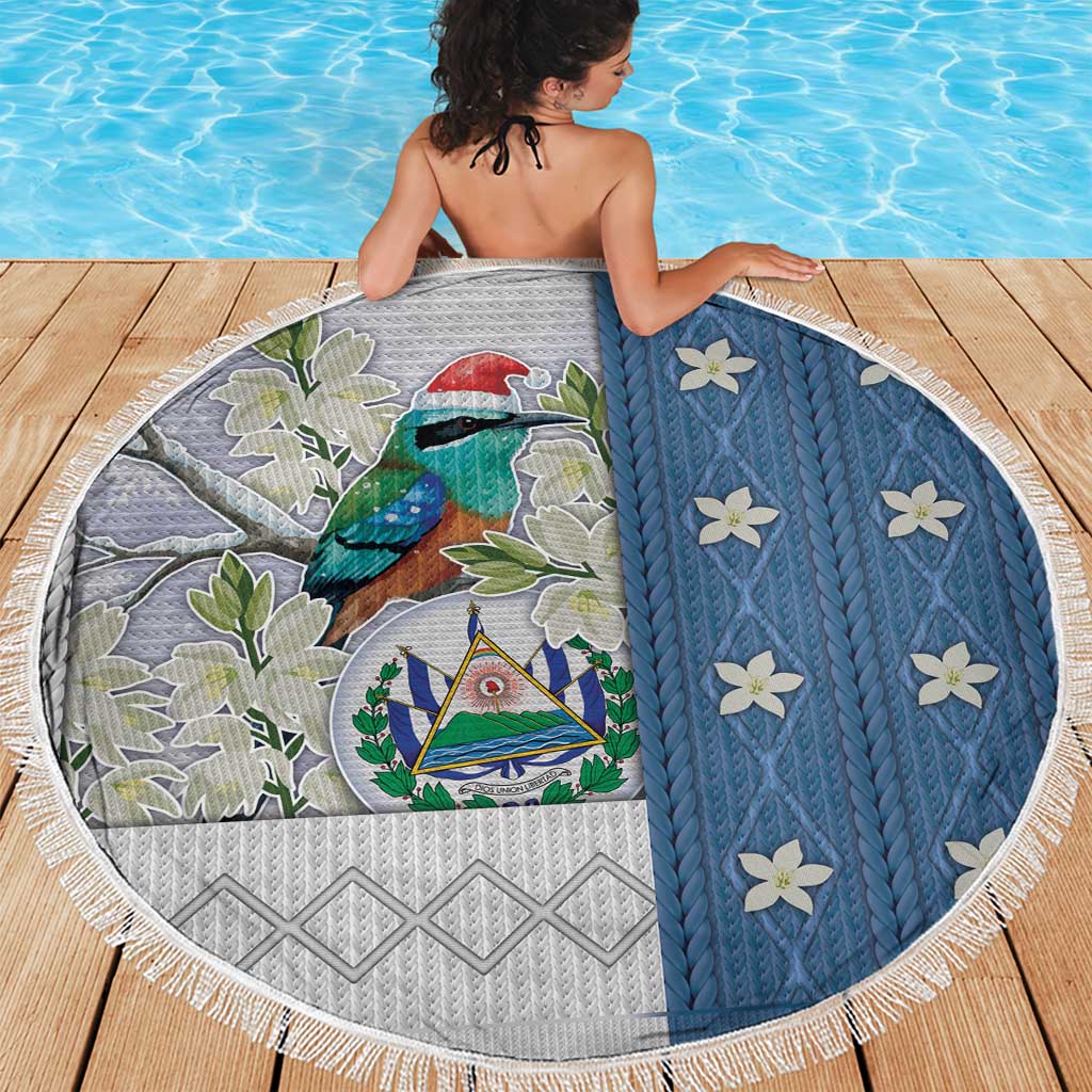 El Salvador Torogoz Christmas Beach Blanket With Wool Effect Patterns - Wonder Print Shop
