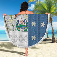 El Salvador Torogoz Christmas Beach Blanket With Wool Effect Patterns - Wonder Print Shop