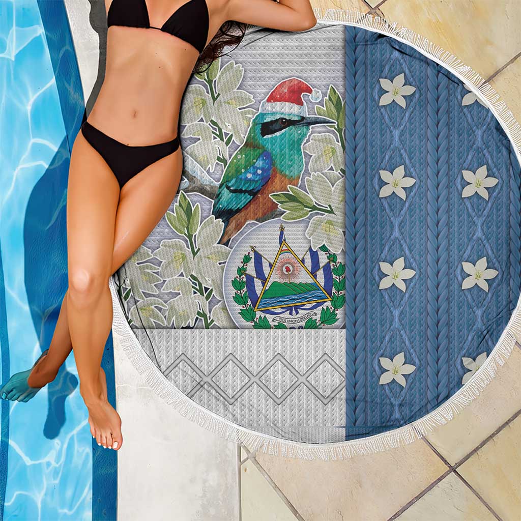 El Salvador Torogoz Christmas Beach Blanket With Wool Effect Patterns - Wonder Print Shop