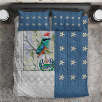 El Salvador Torogoz Christmas Bedding Set With Wool Effect Patterns - Wonder Print Shop