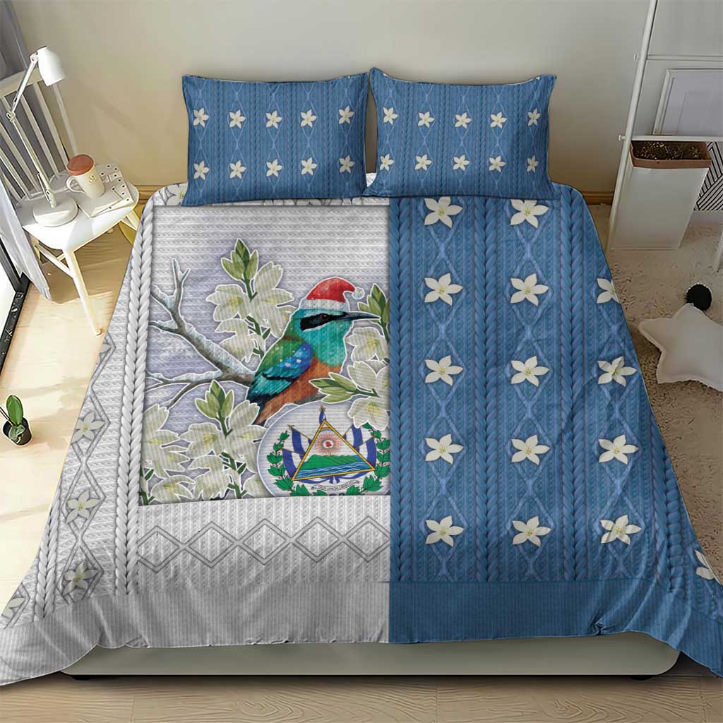 El Salvador Torogoz Christmas Bedding Set With Wool Effect Patterns - Wonder Print Shop