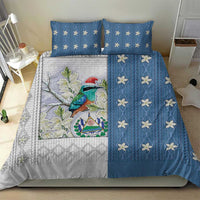 El Salvador Torogoz Christmas Bedding Set With Wool Effect Patterns - Wonder Print Shop