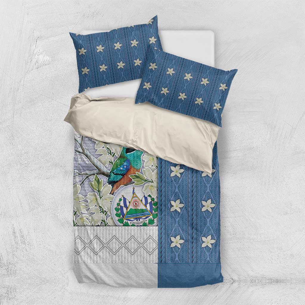 El Salvador Torogoz Christmas Bedding Set With Wool Effect Patterns - Wonder Print Shop