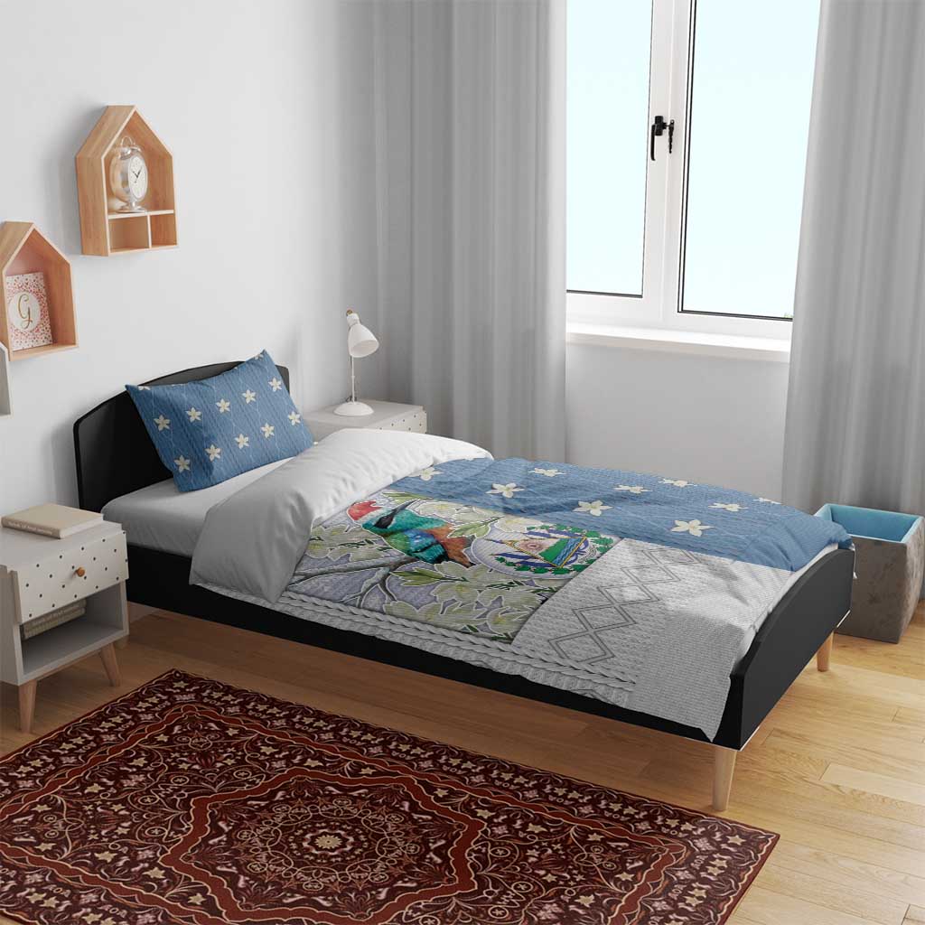 El Salvador Torogoz Christmas Bedding Set With Wool Effect Patterns - Wonder Print Shop