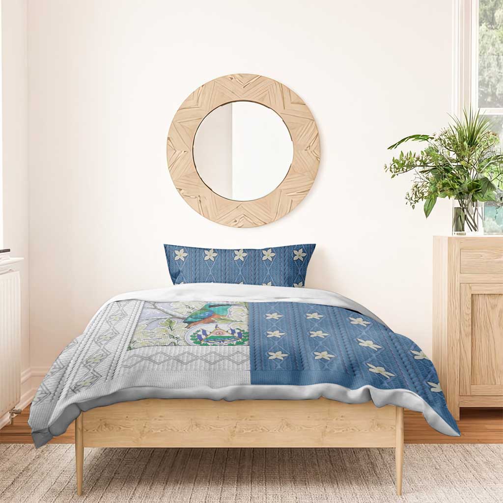 El Salvador Torogoz Christmas Bedding Set With Wool Effect Patterns - Wonder Print Shop